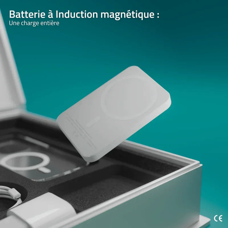 PulsedBox - batterie magnétique induction, accessoires iPhone 6-en-1 dans coffret modern