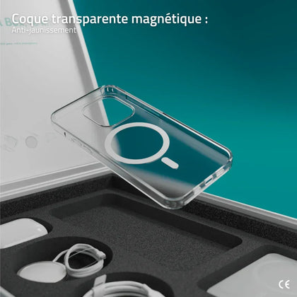 Pack Protection iPhone : Vitre + Coque Magnétique